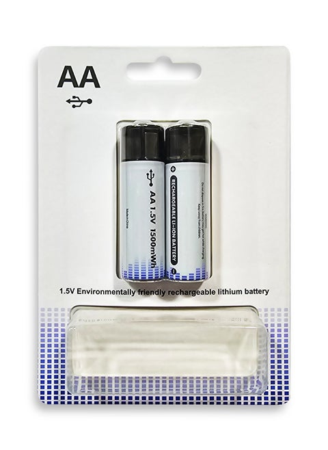 Lithium Rechargeable Battery Size AA For Remote / Camera / Toys Capacity 1500mWh Recharging with USB Type C cable