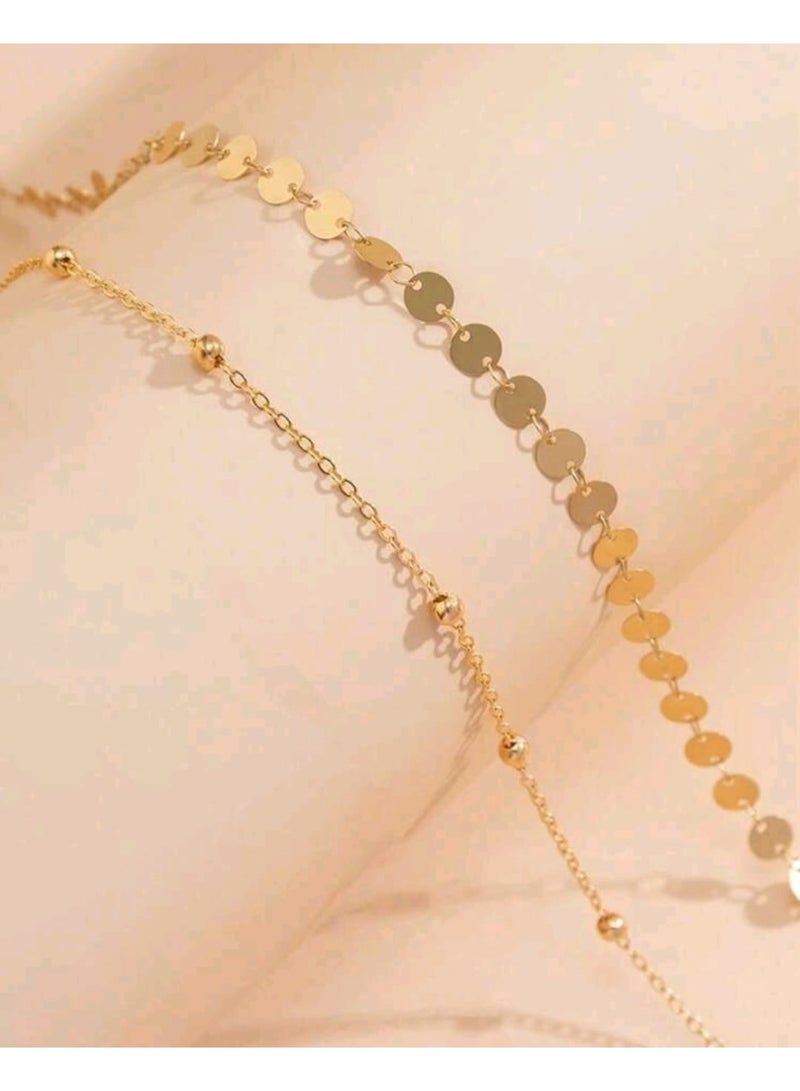 Shein 2pcs Gold Sequin Waist Chain Jewelry Waist Belts, Ideal To Pair With Pants - Image 4