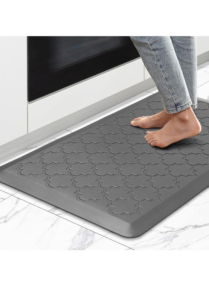 YIM-VIBEHAUS - Kitchen Mat, Cushioned Anti Fatigue Kitchen Rugs, Non-Slip Standing Desk Mat, Waterproof Floor Mat for Office, Sink, Laundry, 44cm x75cm, Black - Image 1