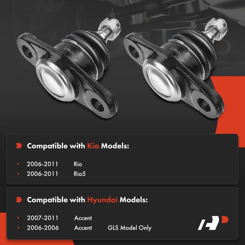 A-Premium مجموعة مفاصل كروية سفلية أمامية A-Premium لهيونداي أكسنت وكيا ريو (2006-2011) - Image 2