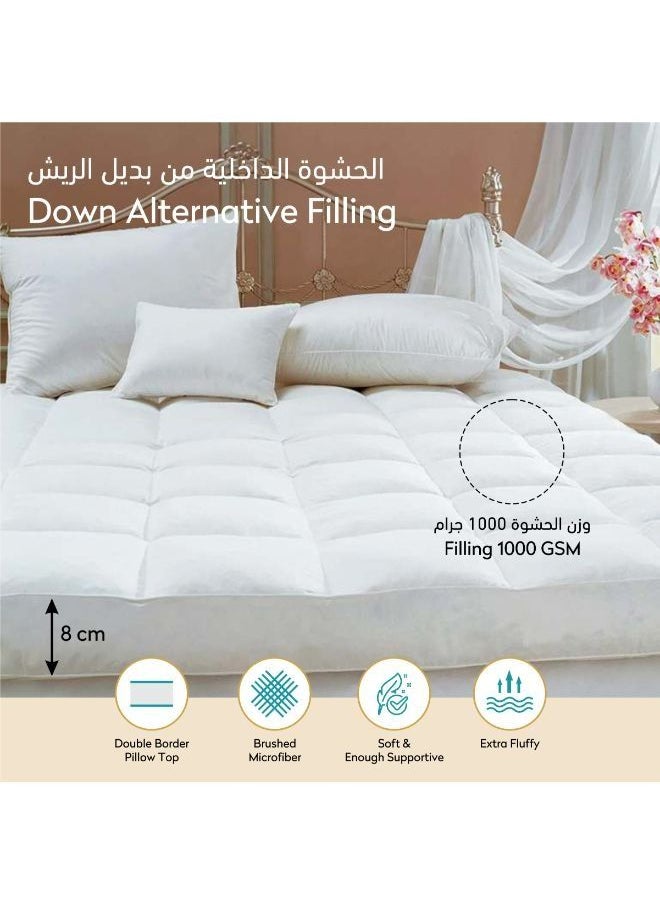 Donetella Hotel Style Super Saver Package 6 Pcs Comforter Set Sage +Mattress Topper + 4 Pillows King Size  - Image 4