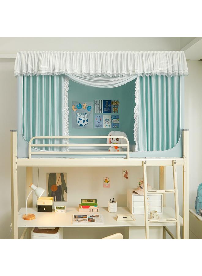 Bluejw 15N Princess Wind Bed Curtain Mosquito Net Female Student Dormitory Integrated All-inclusive Bedroom Top Bed Small Fresh Shading Bed - Image 1