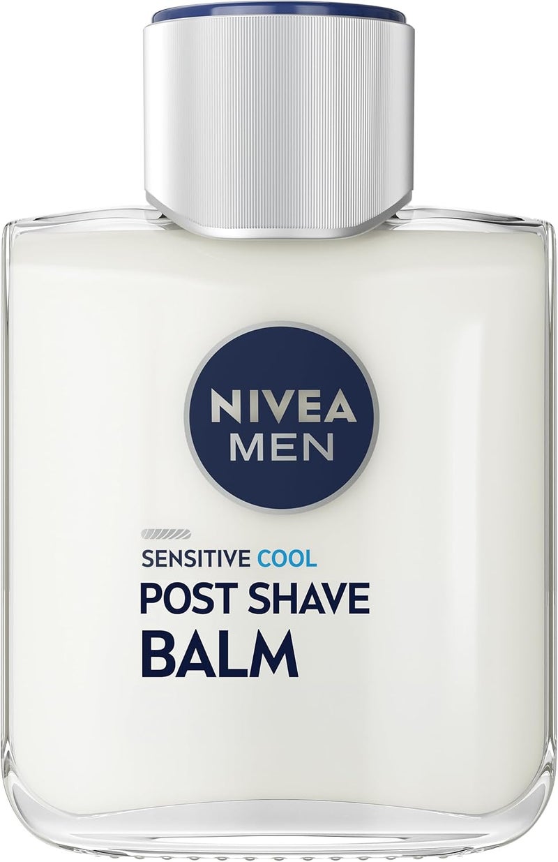 NIVEA MEN Sensitive Cool Post Shave Balm 100ml After Shave Balm for Men With Cooling Effect Mens Skin Care Sensitive Skin Shaving Essentials - Image 1
