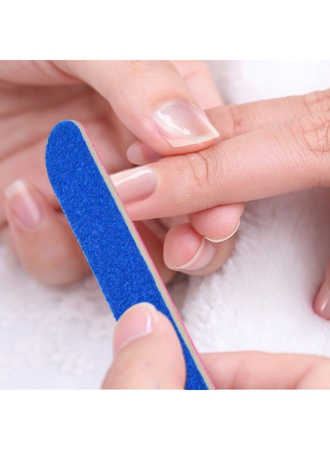 Wobe 100 pcs Disposable Nail Files Double Sided Emery Boards Manicure Tools, Blue and Pink Nail Buffering Files Emery Boards Pedicure Tools Set Home or Professional Beauty Care - Image 5