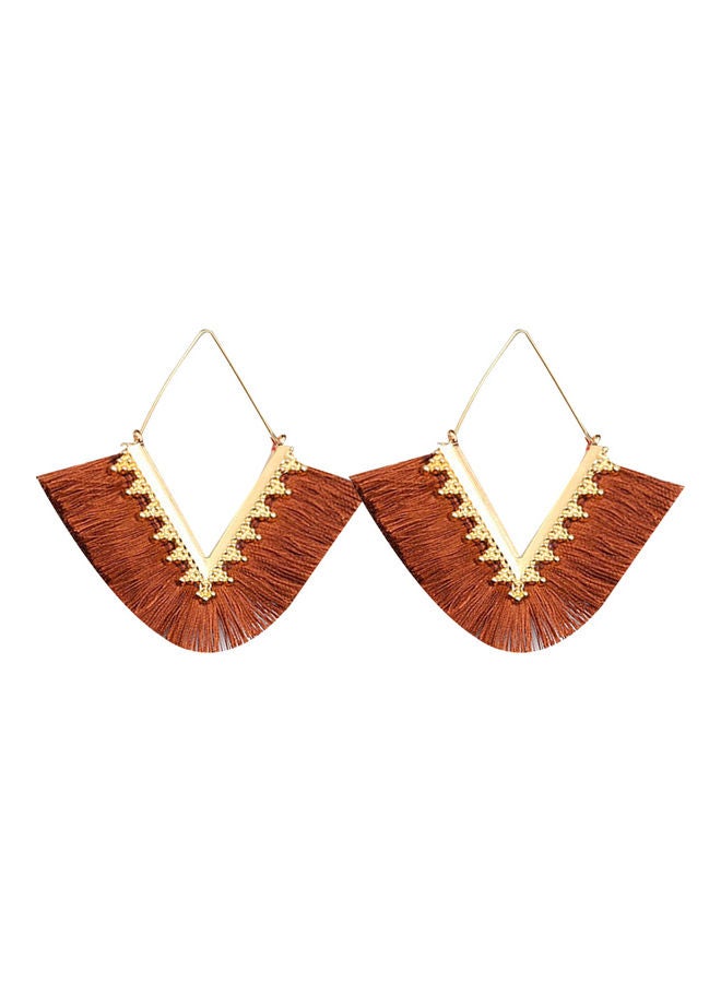 V Tassel Dangle Earrings
