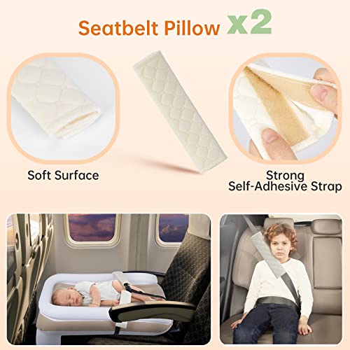 PAHTTO Inflatable Airplane Bed for Kids, Portable Toddlers Airplane Blow Up Matrress for Travel, Inflatable Baby Bed Mattress with Hand Pump, Toddler Travel Essentials - Image 4