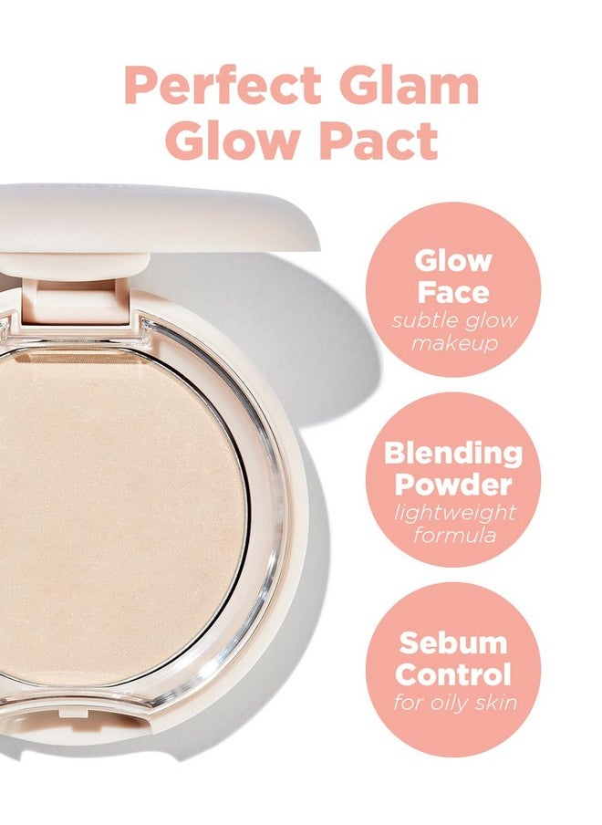 THESAEM - Glam Glow Pact - Illuminating Pressed Powder For Oily & Combo Skin - Matte Finish With Radiant Finish - Sebum Control Pore Refining Pact With Natural Luminous Glow, 0.3Oz. - Image 1