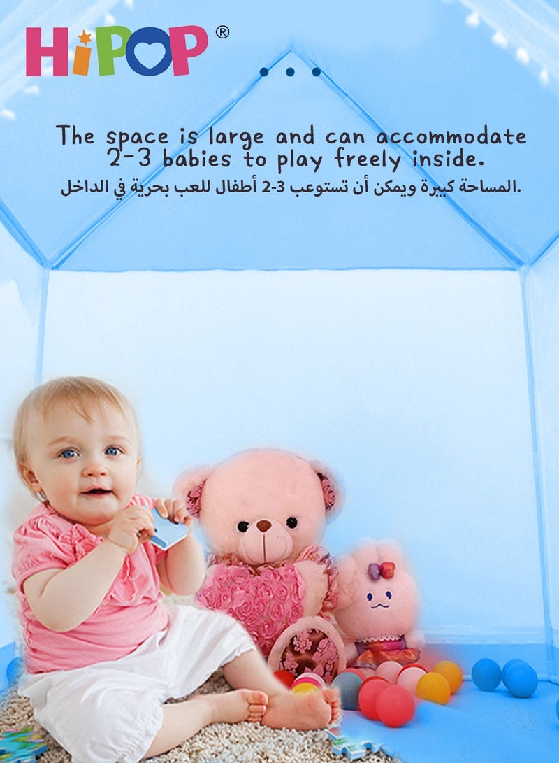 HIPOP Kids Play House Tent with Hanging Ornaments,Breathable and Foldable,Children Indoor Playhouse - Image 2