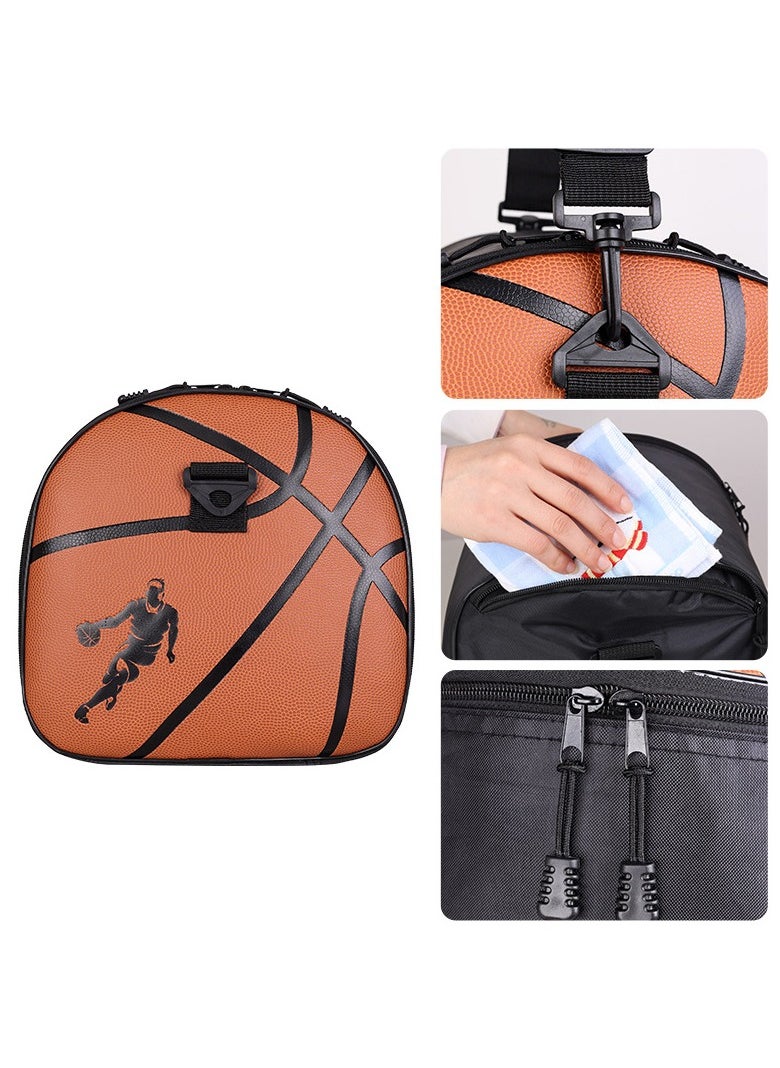 Y&D Large Capacity Basketball Bag Sports Backpack Men Waterproof Outdoor Basketball Bag Leather Basketball Storage Bag for Carrying Basketball Volleyball Football Golf Balls Soccer Gym Great Gift for Athletes Coaches and Sports Enthusiasts  - Image 2