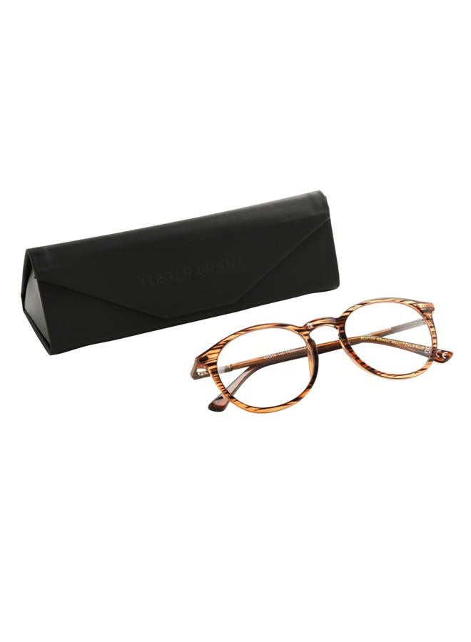 Foster Grant McKay Reading Glasses E.Readers Blue Light Round, Brown, 48mm - Image 2