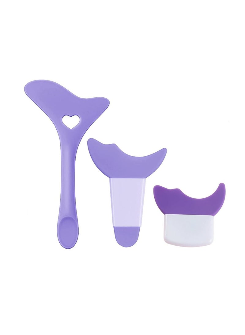 LEVGLAKE 3 Pack Eyeliner Stencils, Silicone Eyeliner Aid Tool Eyeliner Guide Tool Mascara Shield Applicator Eye Makeup Stencils for Eyeliner, Eyelashes, Eyeshadow - Image 1