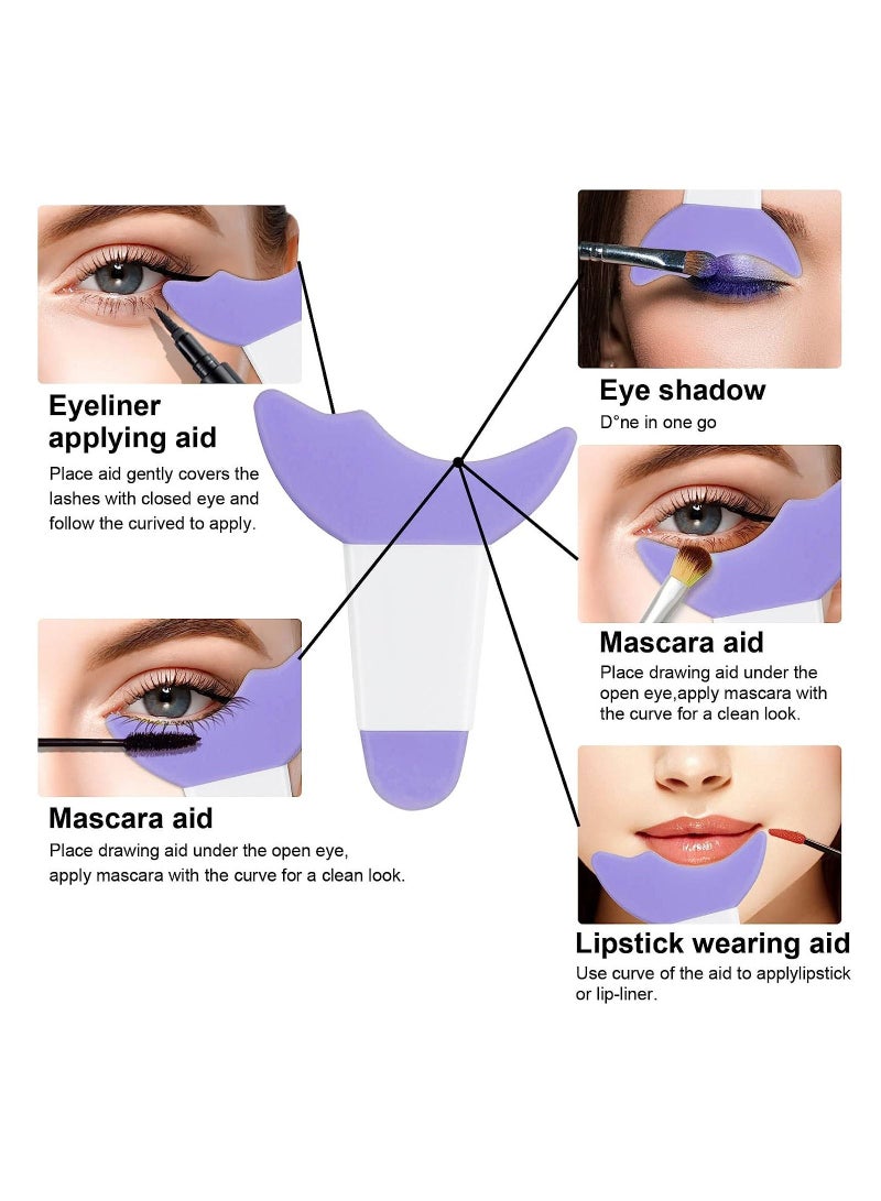 LEVGLAKE 3 Pack Eyeliner Stencils, Silicone Eyeliner Aid Tool Eyeliner Guide Tool Mascara Shield Applicator Eye Makeup Stencils for Eyeliner, Eyelashes, Eyeshadow - Image 4