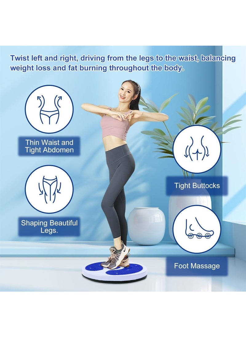 Generic Twist Waist Disc Balance Board with Drawstring - Body Shaping Waist Twisting Disc - Fitness Turntable for Home Workout, Waist Wriggling Plate with Resistance Bands and Foot Massage  - Image 2