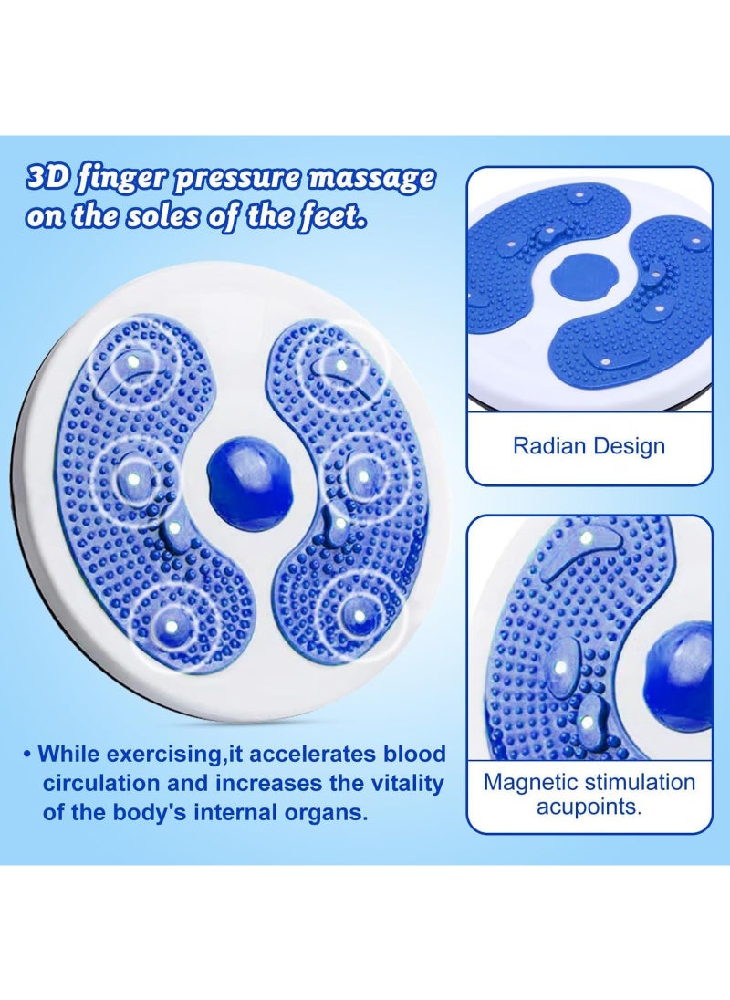 Generic Twist Waist Disc Balance Board with Drawstring - Body Shaping Waist Twisting Disc - Fitness Turntable for Home Workout, Waist Wriggling Plate with Resistance Bands and Foot Massage  - Image 3