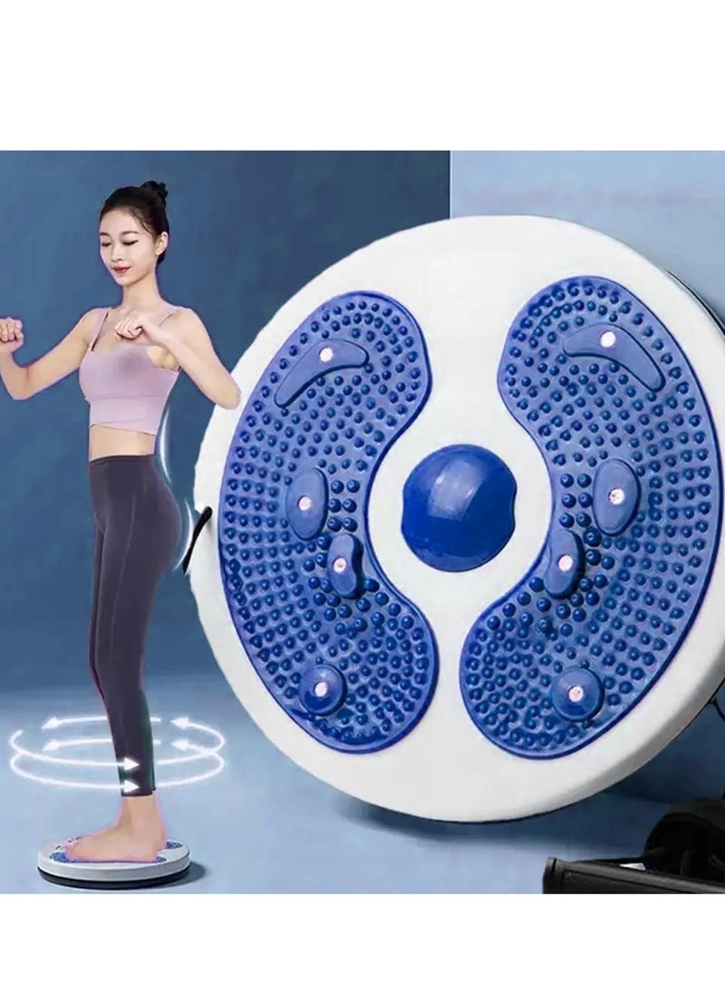 Generic Twist Waist Disc Balance Board with Drawstring - Body Shaping Waist Twisting Disc - Fitness Turntable for Home Workout, Waist Wriggling Plate with Resistance Bands and Foot Massage  - Image 5