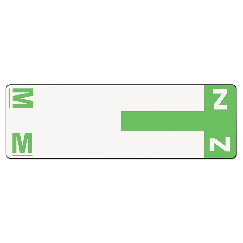 Smead AlphaZ NCC Color-Coded Label, M&Z, Label Sheet, Light Green, 100 per Pack (67164) - Image 1