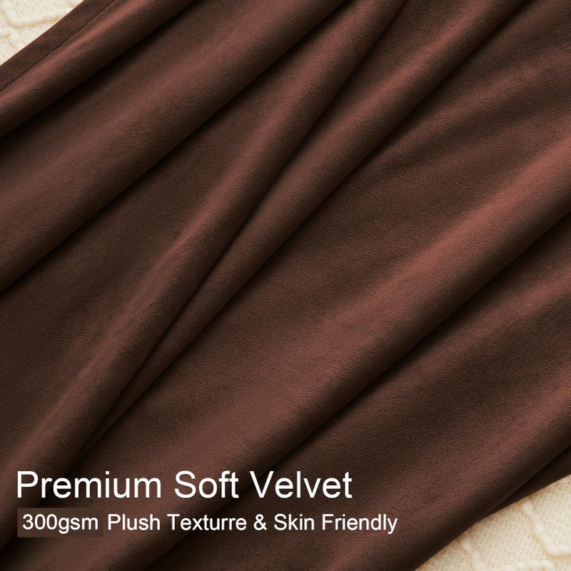 Topfinel Dark Brown Velvet Blackout Curtains 84 Inches Long for Living Room Bedroom Heavy Duty Modern Luxury Thermal Soundproof Drapes Back Tab Rod Pocket Window Panels Home Decor W52 x L84, 2 Panels - Image 3