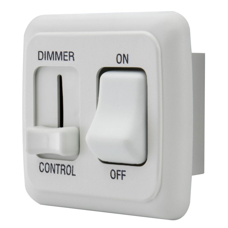 American Technology Components 12 Volt DC Dimmer Switch for LED, Halogen, Incandescent - RV, Auto, Truck, Marine, and Strip Lighting (Large Slider, White) - Image 1