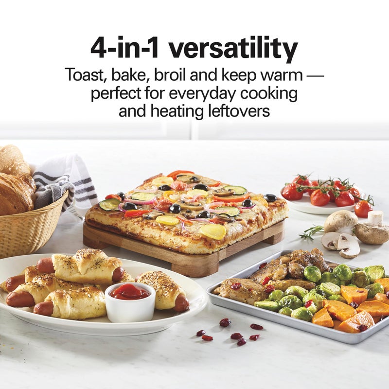 Hamilton Beach Countertop Toaster Oven & Pizza Maker Large 4-Slice Capacity, Stainless Steel (31401) - Image 3