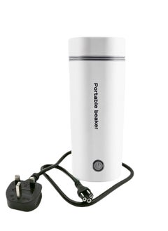 Generic Portable Electric Kettle Stainless Steel Liner Travel Electric Cup Home Mini Heating Teapot Fast Cooking Single Cup Water Heater 350ml Hot Water Bottle White  - Image 1