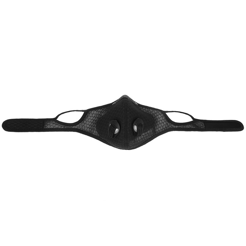 Breathing Valve Mask: Black Mesh Fabric, Replaceable Active Carbon Filter, Ergonomic Design - Smooth Breathing, Adjustable Headband for Outdoor Activities u0026 Daily Protection - Image 4