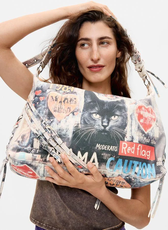Desigual Multicolour Large Printed Bag for Women | Best Price UAE