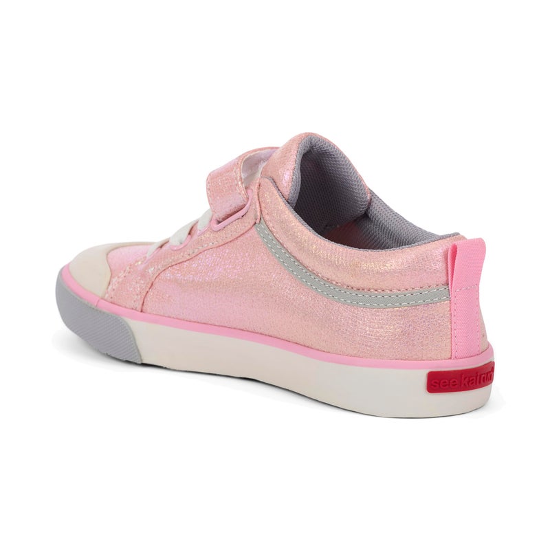 See Kai Run Kristin - Fan Favorite Sneakers for Little Girls, Pink Metallic, Toddler 5 - Image 2