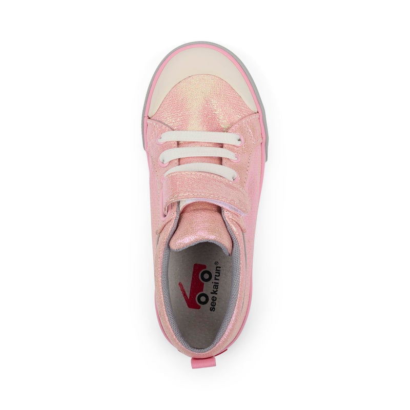See Kai Run Kristin - Fan Favorite Sneakers for Little Girls, Pink Metallic, Toddler 5 - Image 4