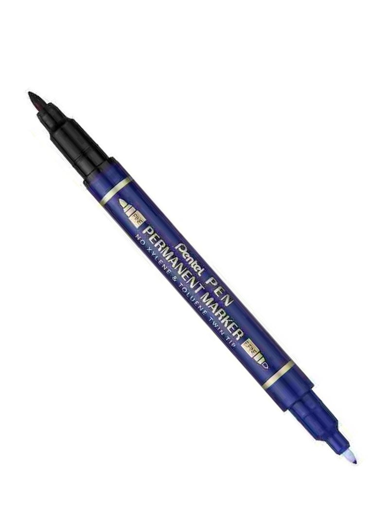 Pentel 12-Piece Twin Tip Permanent Marker Blue Ink  - Image 2