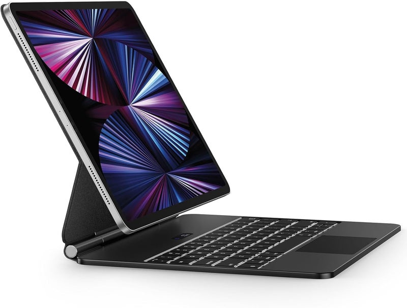atdaraz i Pad Air 13 Inch Case Keyboard (M3/M2, 2025/2024) & i Pad Pro 12.9 inch (3/4/5/6th Gen) Magic Keyboard, Easy-Set Floating Cantilever Stand, Precision Multi-Touch Trackpad, Rebound Series, Black - Image 1