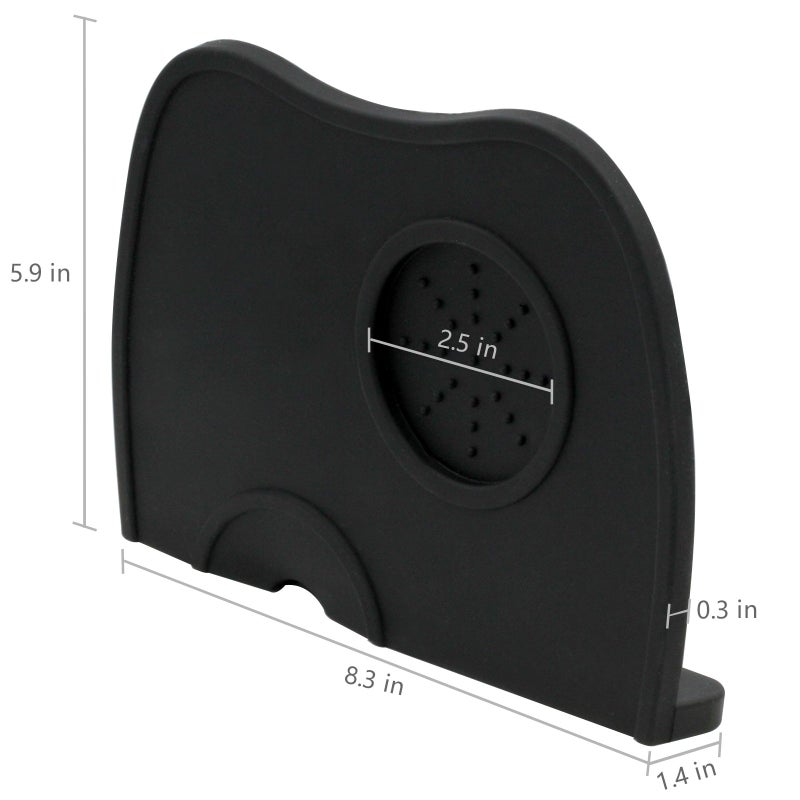 Handook Tamper Mat, Espresso Tamper Mat, 8.3 X 5.9 Inch Coffee Mat, Coffee Tamper Mat for Espresso Machine, Espresso Accessory, Barista Tools, Coffee Tamper Station, Espresso Pad for Counter (Black) - Image 5