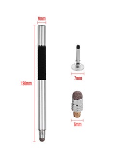 NIBEMINENT 2 In 1 Touchscreen Precision Stylus Pen With Conductive Head And Disc Tip Universal Silver  - Image 2