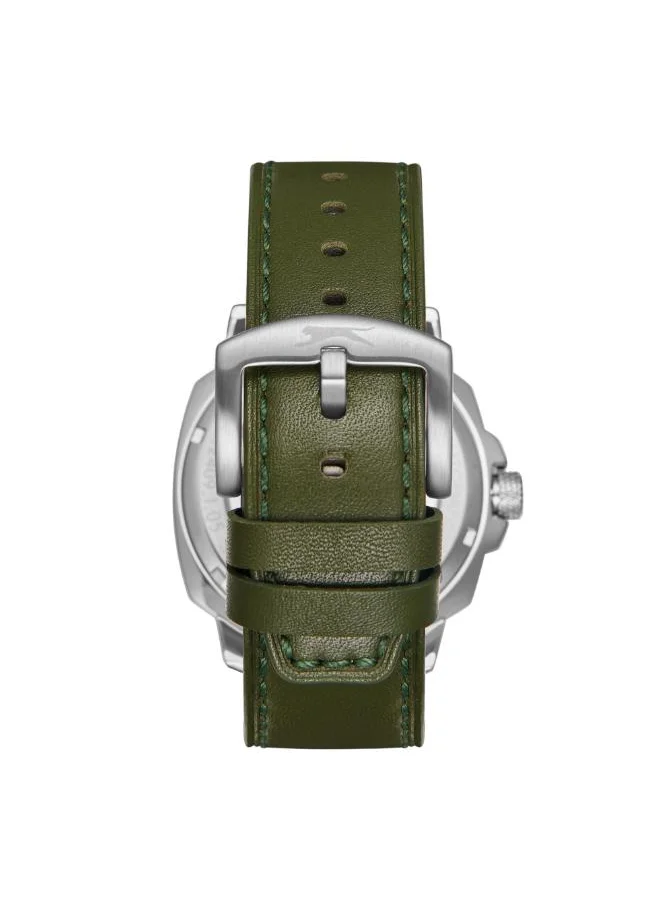 Slazenger SLAZENGER SL.9.2409.1.03 Men's Automatic  Display Watch & Leather Strap Green