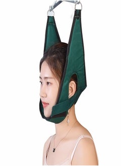 Home Cervical Traction Device with Breathable Canvas Neck Brace for Stretches and Alignment Adjustable Neck Support for Cervical Vertebrae Fixation