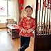 Noubeau Boy Tang Suit Dragon Long Sleeve Shirt Chinese New Year outfit Chinese Traditional Clothes for Kids Winter Jackets CoatRed68 Years - Image 4