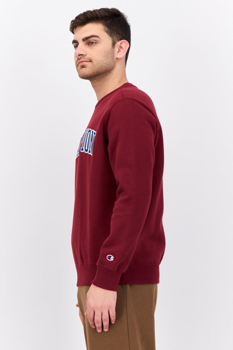 Champion Men Sportswear Fit Long Sleeve Outdoor Sweatshirts, Burgundy  - Image 2