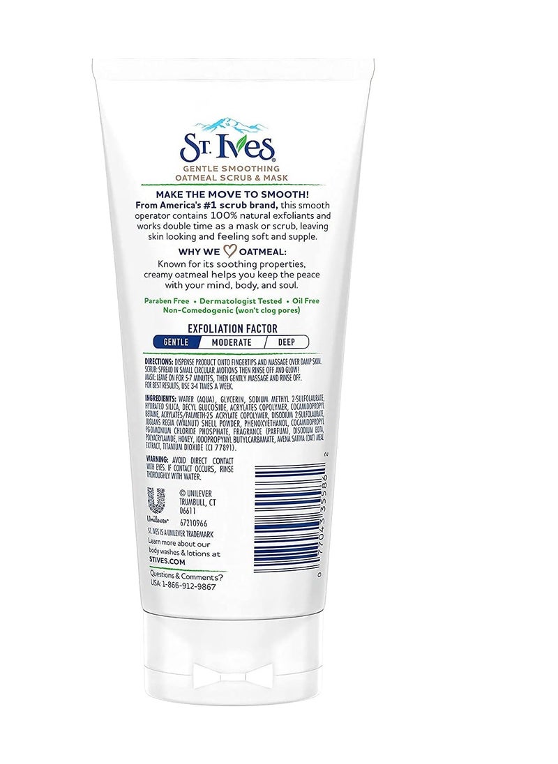 ST. Ives - St. Ives Oatmeal Facial Scrub and Mask to Soften and Nourish the Skin, 170 grams - (Multi-Colour), for Women, 170 grams - Image 1