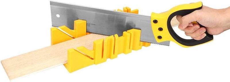 klarako Mitre Box and Saw Set, 12 inch ABS Plastic Multiple Angle Clamping Mitre Box with 14 inch Back Saw for Woodworking - Image 3