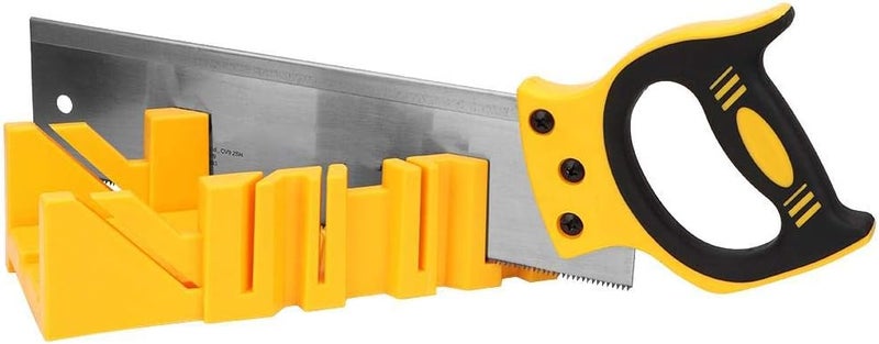 klarako Mitre Box and Saw Set, 12 inch ABS Plastic Multiple Angle Clamping Mitre Box with 14 inch Back Saw for Woodworking - Image 2