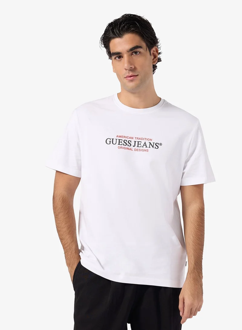 GUESS Short Sleeve Crew Neck American Trad T-Shirt