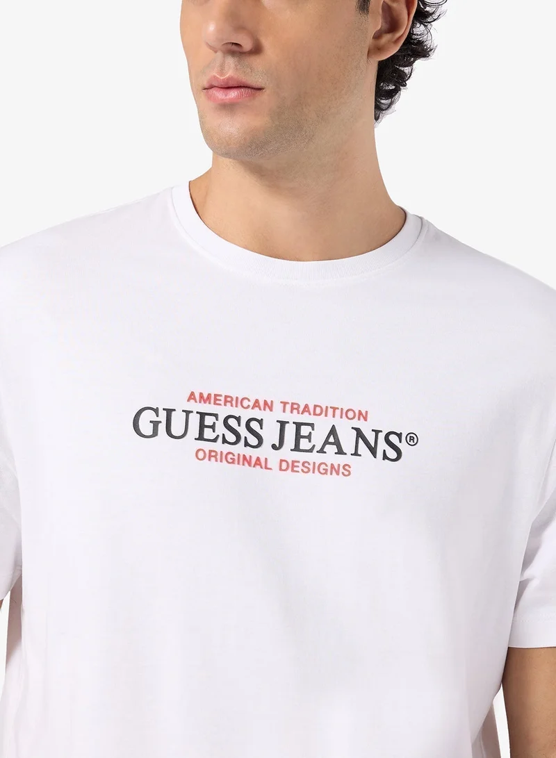 GUESS Short Sleeve Crew Neck American Trad T-Shirt