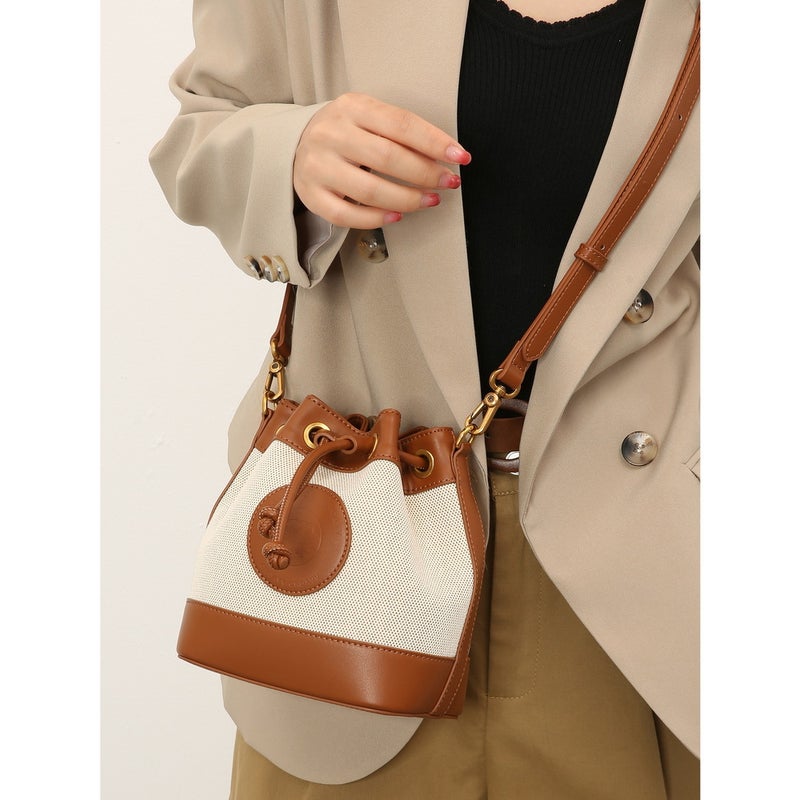 Niche Design Vintage Denim Drawstring Crossbody Bucket Bag 2024 Fashion All-Match Women'S Bag - Image 4