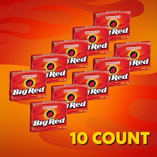 BIG RED WRIGLEYS Cinnamon Chewing Gum Bulk Pack 15 Stick Pack of 10 - Image 5
