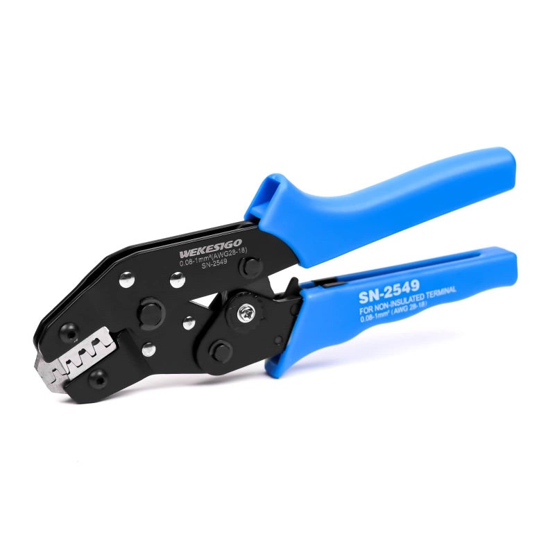 WEKESIGO SN2549 Ratcheting Crimping Tool 00810 mm 1828AWG for PH20XH254254283039648KF2510JST Dupont style Terminal