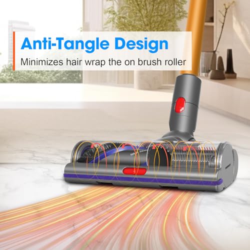 FUNTECK High Torque Drive Clean Head for Dyson V11 V15 V10 V8 V7 Vacuum Cleaners, Anti-Tangle Brush, Adjustable Suction, Ideal for Cleaning Carpets and Hard Floors - Image 5