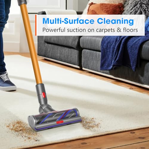 FUNTECK High Torque Drive Clean Head for Dyson V11 V15 V10 V8 V7 Vacuum Cleaners, Anti-Tangle Brush, Adjustable Suction, Ideal for Cleaning Carpets and Hard Floors - Image 3
