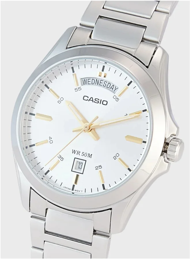 CASIO Men's Stainless Steel Analog Watch MTP-1370D-7A2VDF - 39.8 mm