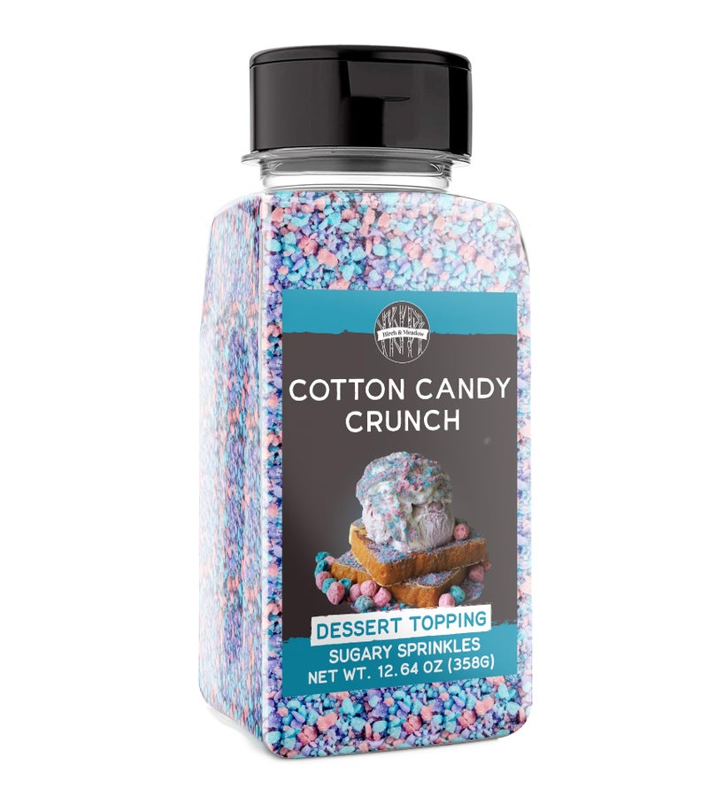 Birch & Meadow 2 Cups of Cotton Candy Crunch, Ice Cream Topping, Dessert Topper - Image 1