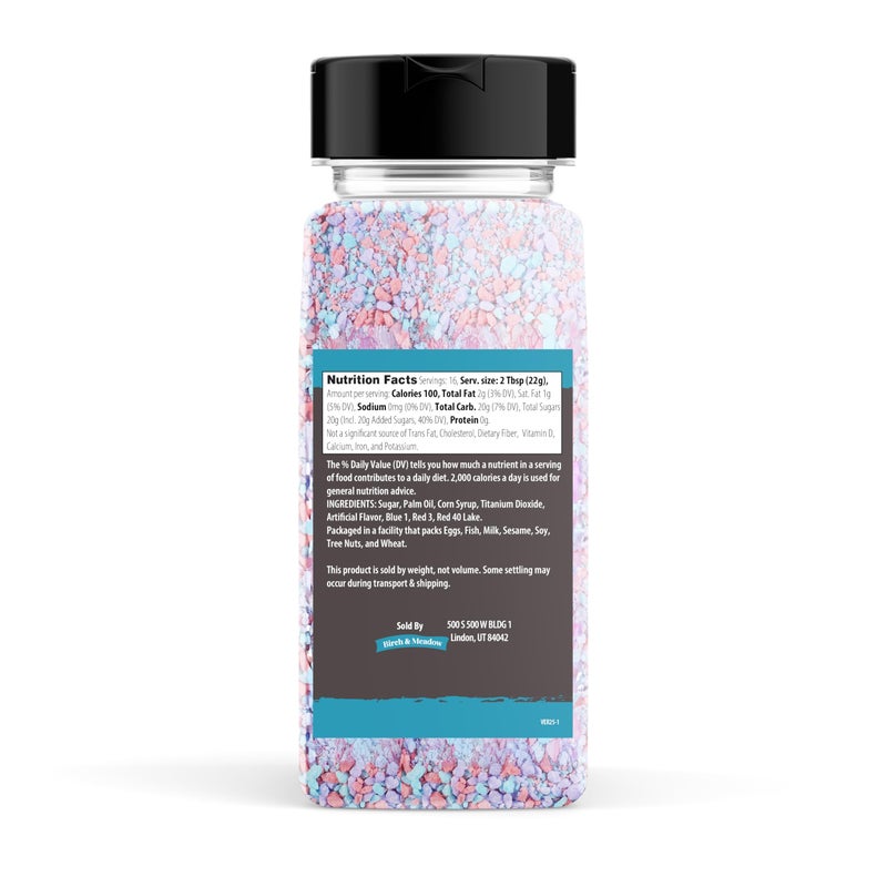 Birch & Meadow 2 Cups of Cotton Candy Crunch, Ice Cream Topping, Dessert Topper - Image 2