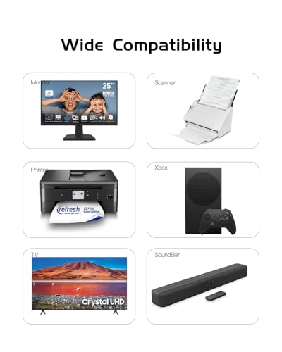 Superer AC Power Cord Cable Fit for Sony PS5 PS4 PS3 Slim PlayStation 5 4 3, Xbox Series X/S, Xbox One X/S, TV, Printer Universal 2 Prong Supply Replacement - (ETL Listed Cable) - Image 4